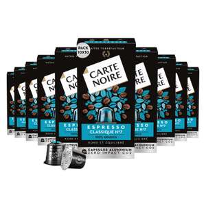 Carte Noire Nespresso Compatible Aluminium Capsules, 10 Packs of 10 - £16.47 s&s
