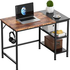 HOMIDEC Computer Desk with Storage Shelves, 100x50x75cm - LING LTD FBA