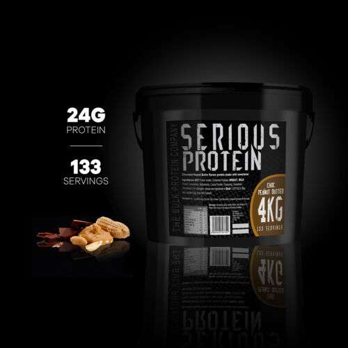 Serious Whey Protein Powder & Casein Blend 4kg - Choco Peanut £25.28 (£6.32/kg) with 2 codes @ ebay bodybuildingwarehouse