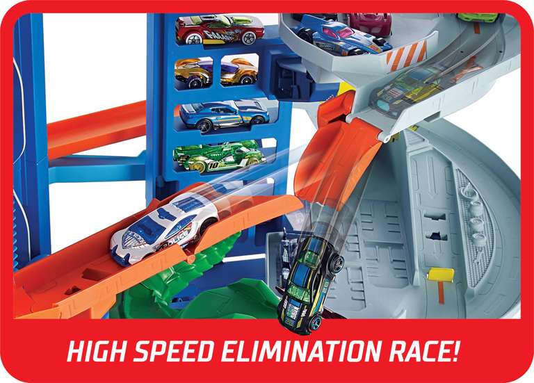 Hot Wheels Ultimate Garage Playset & 2 Cars (Green - Robo T-Rex ...