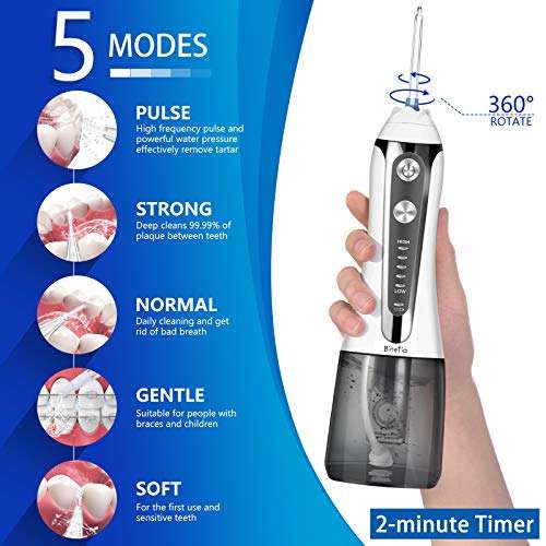 Water Flosser for Teeth Cordless with 5 Modes £17.99 with voucher Sold by Binefia Customer Service Amazon (Prime members)