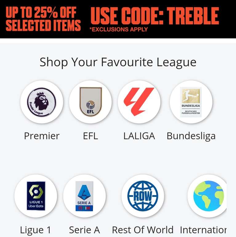 25% Off Selected New Season Football Shirts w/Code (Examples in Post)