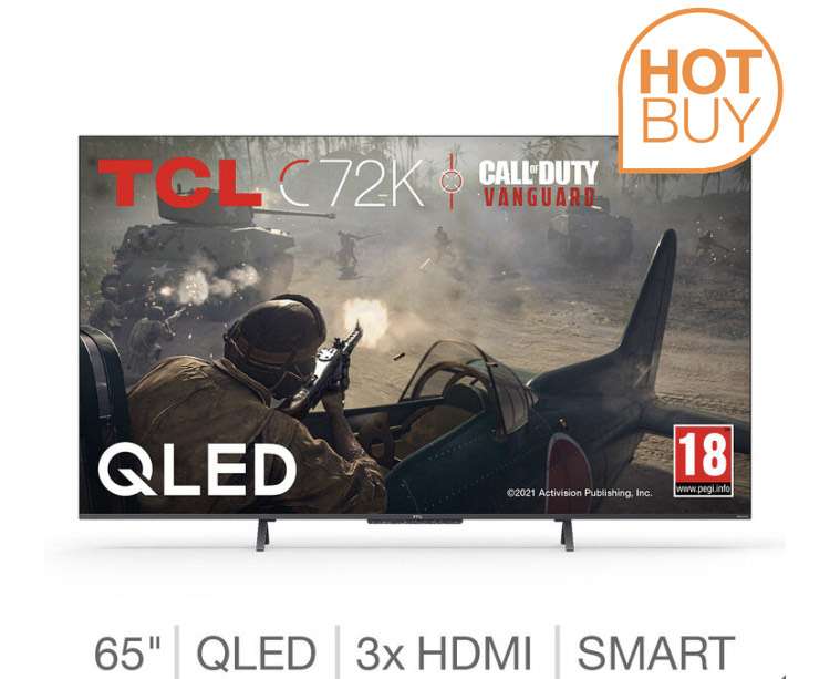 TCL 65C720K 65 Inch QLED 4K Ultra HD Smart Android TV - 5 Year Warranty - £499.89 delivered (Members Only) @ Costco