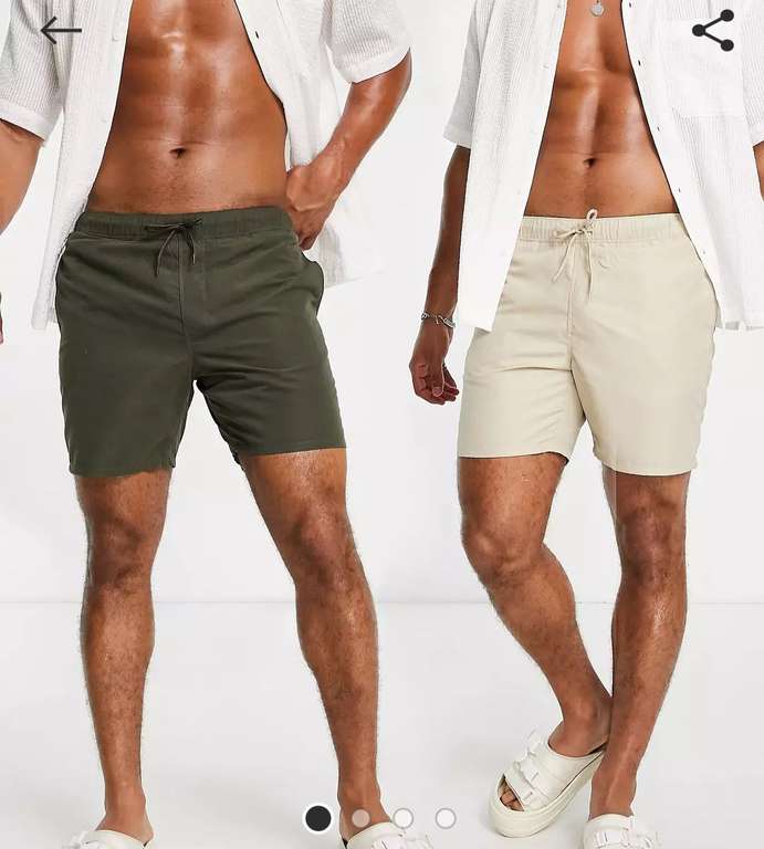 Asos 2 pack swim shorts £15 extra 50% off £7.50 With Code + £4.50 postage @ Asos