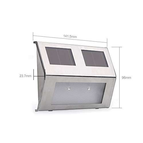 Waterproof Solar Powered Outdoor IP44 Durable Wall Light. For Gardens, Fences, Garages, Pathways £7.49 with 50% off voucher