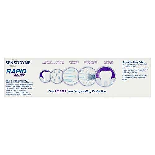 Sensodyne Sensitive Toothpaste Rapid Relief Original 75ml £2.50 @ Amazon