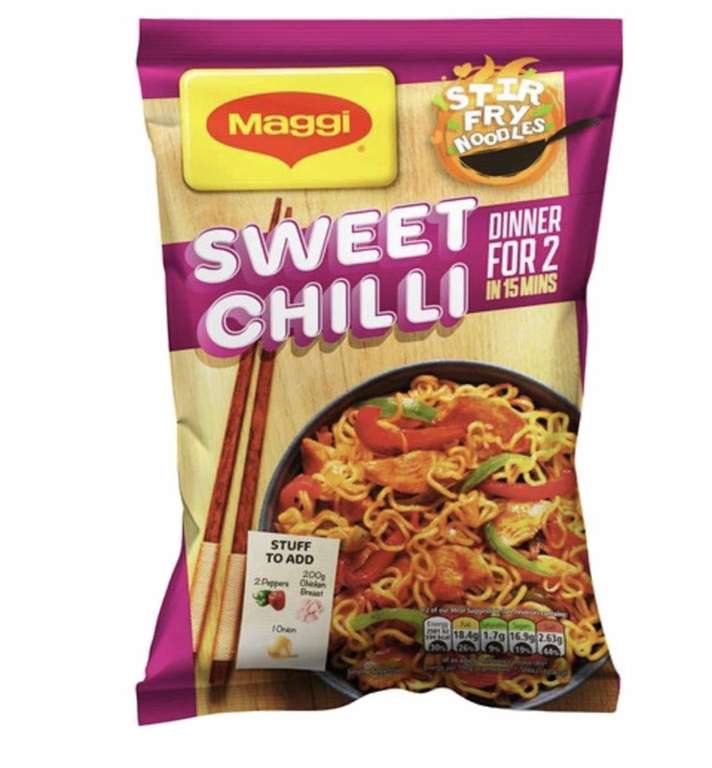 3 for £1 Maggi sweet chili noodles @ Farmfoods Sutton