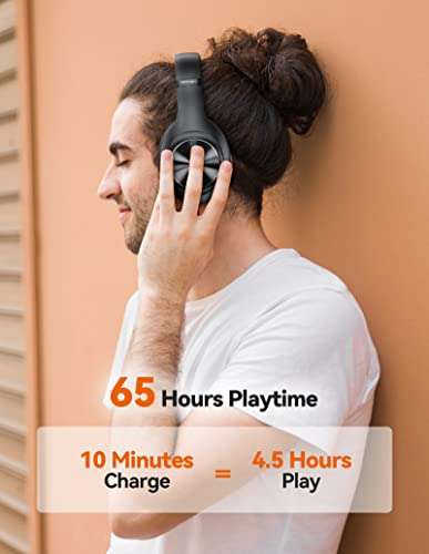 TECKNET Bluetooth Headphones Over Ear, 65 Hours Playtime w/voucher @ Upoint