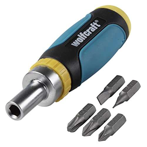 wolfcraft Miniature Hand Screwdriver With Ratchet Function I 1237000 I - £6.71 @ Amazon
