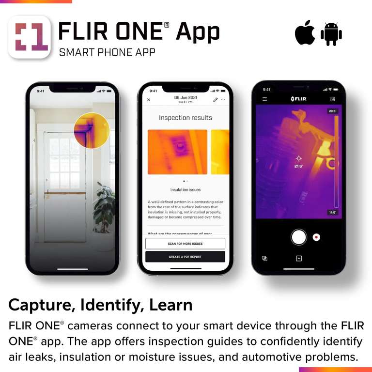 Flir one Android USB-C | Thermal Imaging Camera for Android, 80 x 60 Thermal Resolution (USB-C connector), Neutral