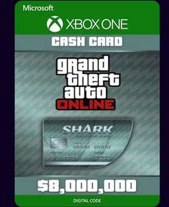Gta V (Xbox UK)- Megladon Shark Card - $8,000,000 £26.99 @ CD Keys