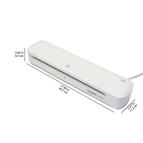 Amazon Basics Thermal Laminator, A3 Size, Includes 20 x Laminating Pouches With Voucher