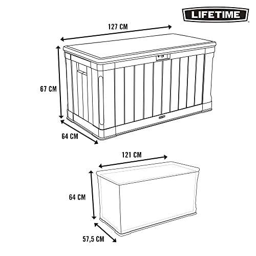 Lifetime 60186 Heavy-Duty Outdoor Storage Deck Box 439.11 L - £99.99 @ Amazon