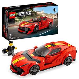 Collectible 2023 LEGO 76914 Speed Champions Ferrari 812 Competizione, Sports Car Toy Model Building Kit with Driver