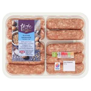 Sainsbury's Pork Sausages, Taste the Difference x10 667g. Nectar price, Half Price.