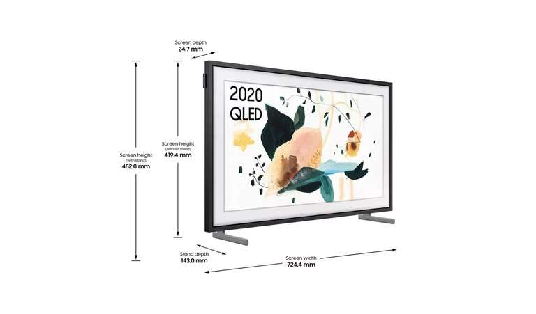 Samsung The Frame TV 32 Inch QE32LS03TCUXXU Smart FHD HDR QLED TV - £261.75 Free Click & Collect @ Argos