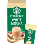 Starbucks White Mocha 5 x 120g |Premium Instant Caramel Latte 5 x 23g| Premium Instant Cinnamon Dolce Latte 5 x 23g