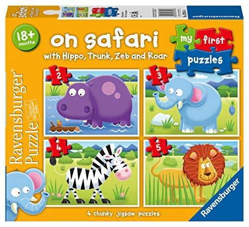Ravensburger On Safari My First Jigsaw Puzzles (2, 3, 4 and 5 Piece) £5 @ Amazon