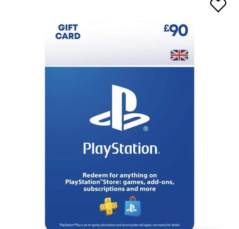 PlayStation Store Gift Card £90 PS5/PS4(PSN)