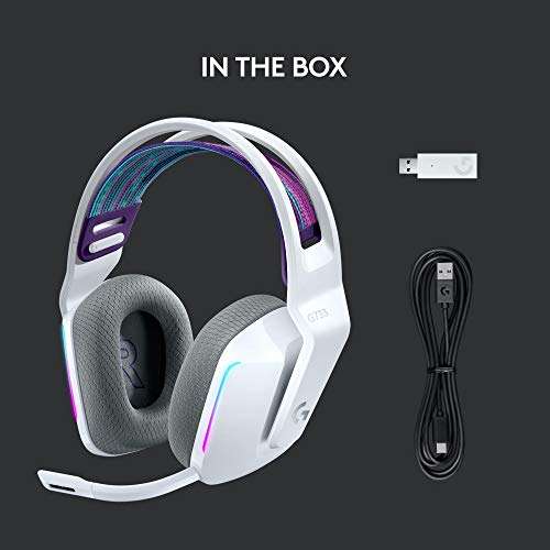 Logitech G733 LIGHTSPEED Wireless Gaming Headset - White £100 @ Amazon