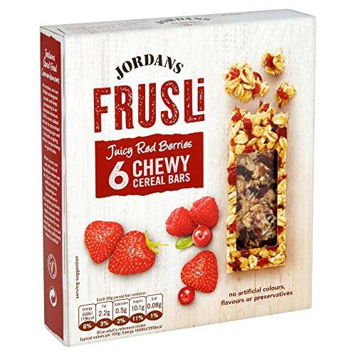 Jordans Frusli Cereal Bars, Red Berries, Vegetarian, 6 x 30g £1 @ Amazon (85p/95p subscribe and save)