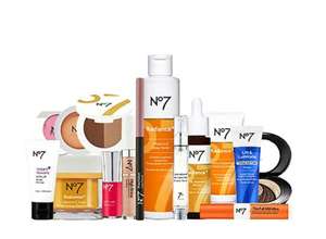 No7 Products - save £10 on £40 spend, £20 on £60 applied at checkout (stackable discounts 3 for 2 ) @ Boots