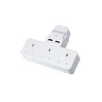 Timeguard WFAD3 WiFi 3 Way Smart Socket Adapter with USB Port / 2 Gang Smart Wall Socket £8.99 - Sold by The Lamp Post Electrical Supplies