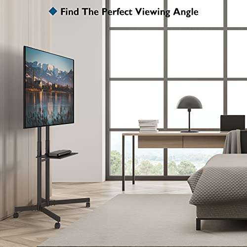 BONTEC Mobile TV Stand on Wheels for 32-85 inch TVs £53.09 with voucher @ Amazon / bracketsales123