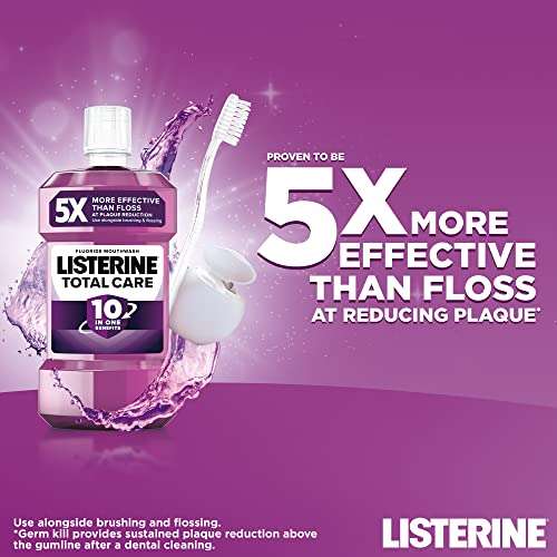Listerine Total Care Mouthwash, 500 ml, Clean Mint £2.39 / £2.15 Subscribe & Save @ Amazon