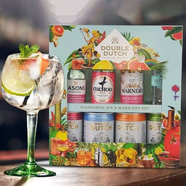 Double Dutch Premium Mixers Flavourful Gin & Mixer Gift Set