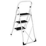 Home Vida 3-Step Steel Portable Folding Heavy Duty Ladder