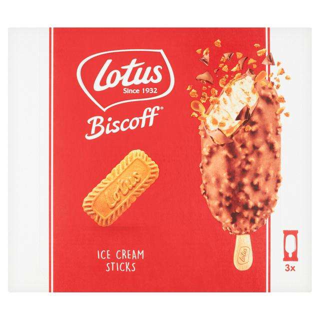 Lotus Biscoff Ice Cream Sticks 3x90ml - £2.25 (From 21st June) @ Sainsbury's