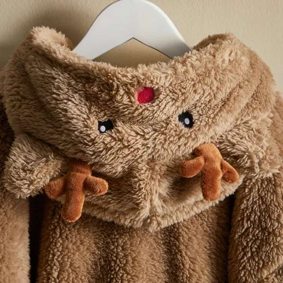 Kids Reindeer Oversized Blanket Hoodie 