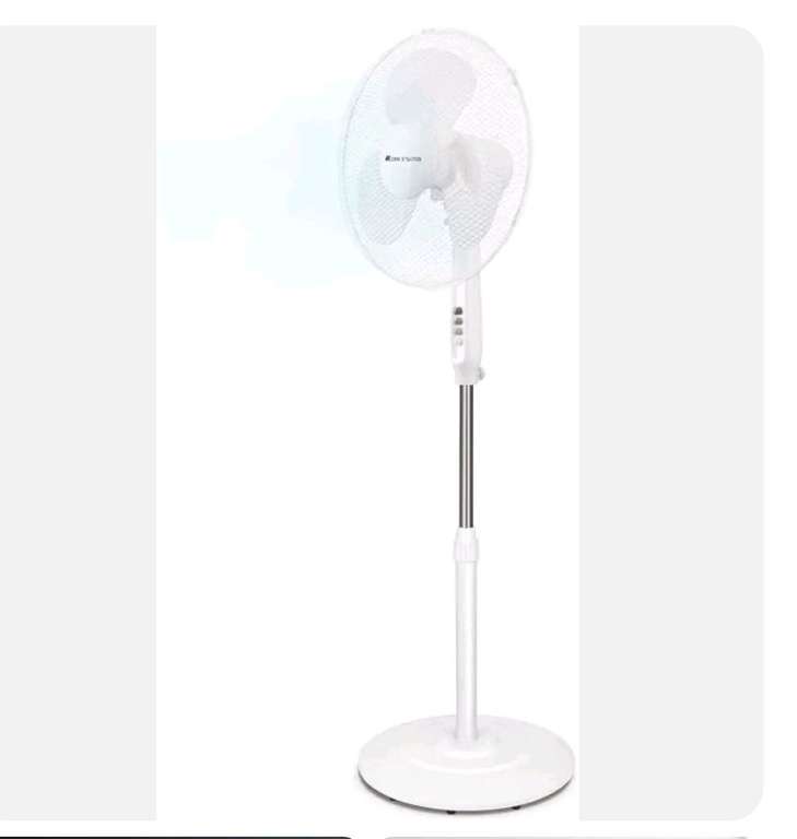 16" Oscillating Extendable Free Standing Tower Pedestal Cooling Fan (White) for £12.90 at healthmagasin1 / eBay