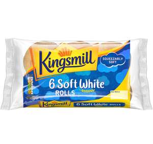 Kingsmill 6 Soft White Perfectly Baked Rolls 49p In Store @ Farmfoods
