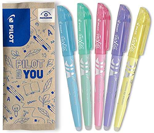 Pilot Friction Erasable Highlighters Pastels - (Pack of 5) - £3.37 / Pilot V5 Liquid Ink Rollerball 0.5mm Tip (Pack of 4) - £4.16 @ Amazon