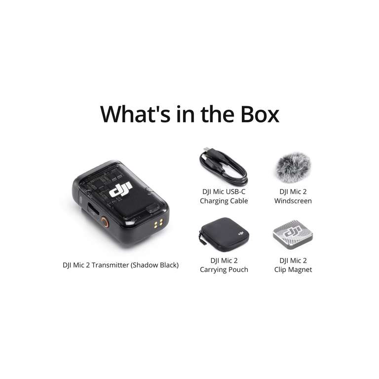 DJI Mic 2 Transmitter (Shadow Black) – £41.77 at Amazon | hotukdeals
