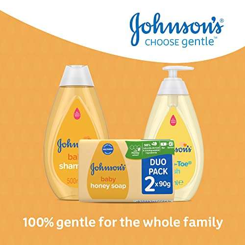 Johnson's Baby Honey soap Duo Pack 2x90g (90p/85p Subscribe & Save) + 15% off voucher on 1st S&S