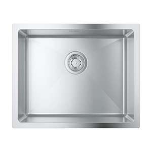 GROHE K700 - Stainless Steel Kitchen Sink with Overflow (Undermount, Top Mount or Flush Mount, 1 Bowl 50x40x20 cm, Thickness 1 mm