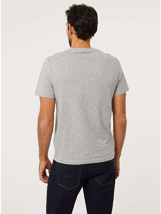 Men’s Grey Crew Neck Slim Fit Jersey T-Shirt (Sizes M-XXL) - Free C&C