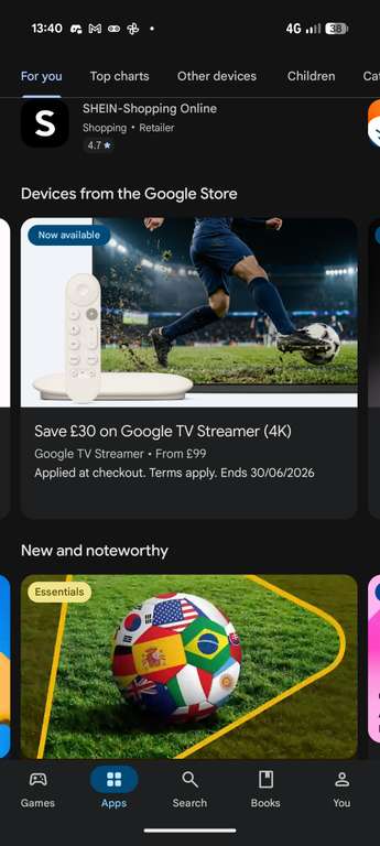 Google Streamer 4K via Google Play Store Link (Discount Applied) 69.00 ...