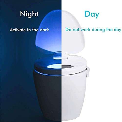 Motion Sensor Toilet Night Light - £3.89 With Applicable Code - Sold y CubePlugLtd / Fulfilled by Amazon