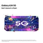 Samsung Galaxy A34 5G Mobile Phone 6.6 Inch Super AMOLED screen 256GB £299 @ Amazon