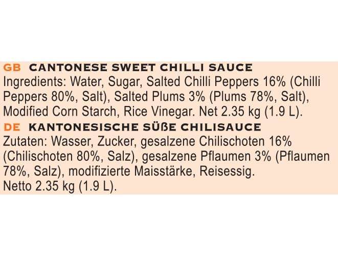 Lee Kum Kee Cantonese Sweet Chilli Sauce 2.35kg £11/£8.25 S&S + voucher-Black Bean Sauce 2.4Kg £10.93/£8.62 Subscribe & save+Voucher@Amazon