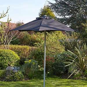 Home Source Garden Parasol 2 Metre Patio Shade Rust Proof Aluminium Pole Black £23.99 @ Amazon