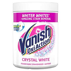 Vanish Fabric Stain Remover, Oxi Action Powder Crystal Whites, 1 kg £5.50 / £4.95 with sub & save + 10% first order voucher @ Amazon