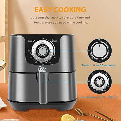 Air Fryer Oven, Uten 5.5L Oil Free Air Fryers, Rapid Air Technology for Healthy Oil Free & Low Fat Cooking - £65.99 @ Amazon