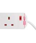 Status 6-Way 2m 240V Surge Protected Extension Lead (White) - £6 @ Amazon