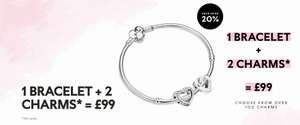 1 Bracelet + 2 Charms for £99 + Free Click & Collect @ Pandora