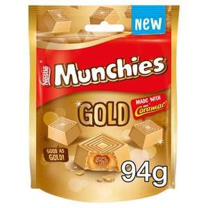 Munchies Gold made with caramac Sharing Bag 94g - £1.25 instore @ Home Bargains, Bridgend